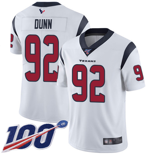Houston Texans Limited White Men Brandon Dunn Road Jersey NFL Football #92 100th Season Vapor Untouchable->youth nfl jersey->Youth Jersey